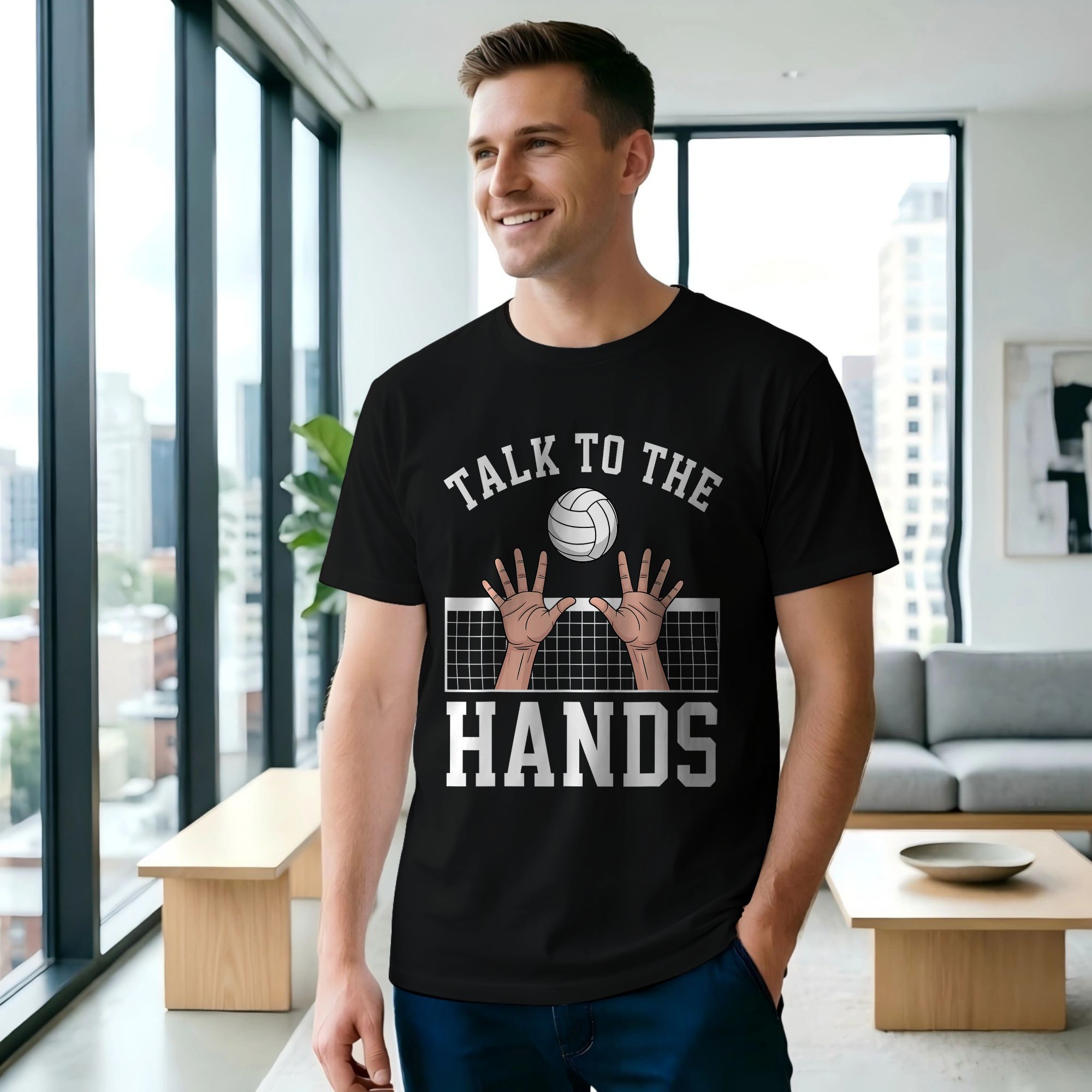 Amazon Men'S Fashion - Fajna koszulka z motywem siatkówki, męska