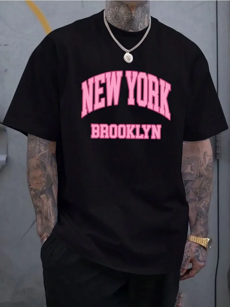 York Men'S Fashion - Męska letnia bawełniana koszulka z krótkim