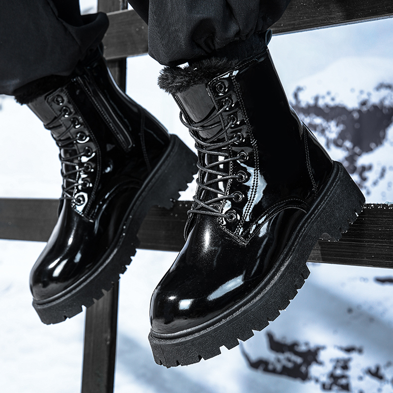 Men'S Fashion Plus - Męskie ciepłe pluszowe buty za kostkę,