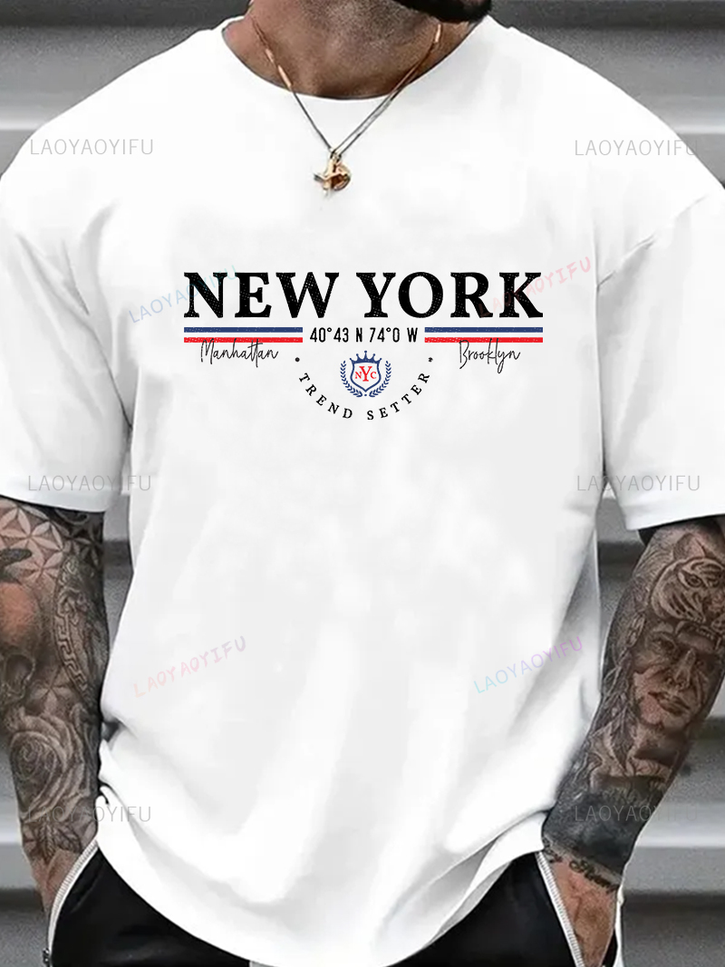 York Men'S Fashion - Koszulka z grafiką New York Letter,