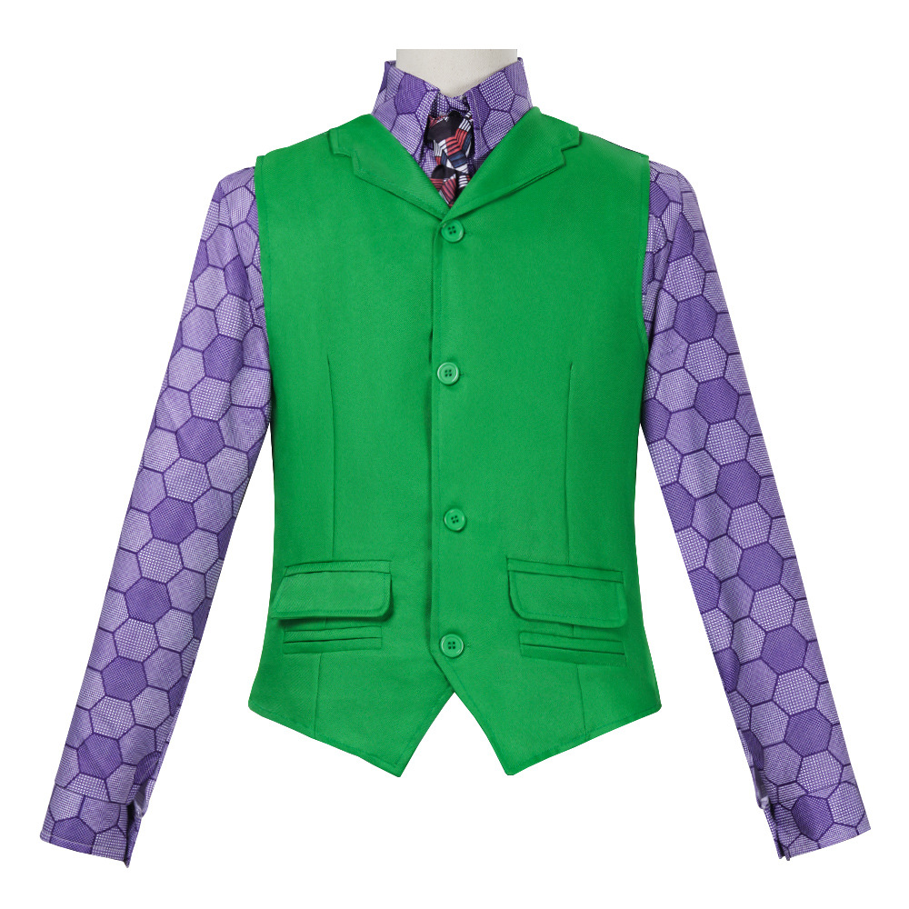 Mens Fashion Vest - Kostium Joker Cosplay Koszula Kamizelka Przebranie