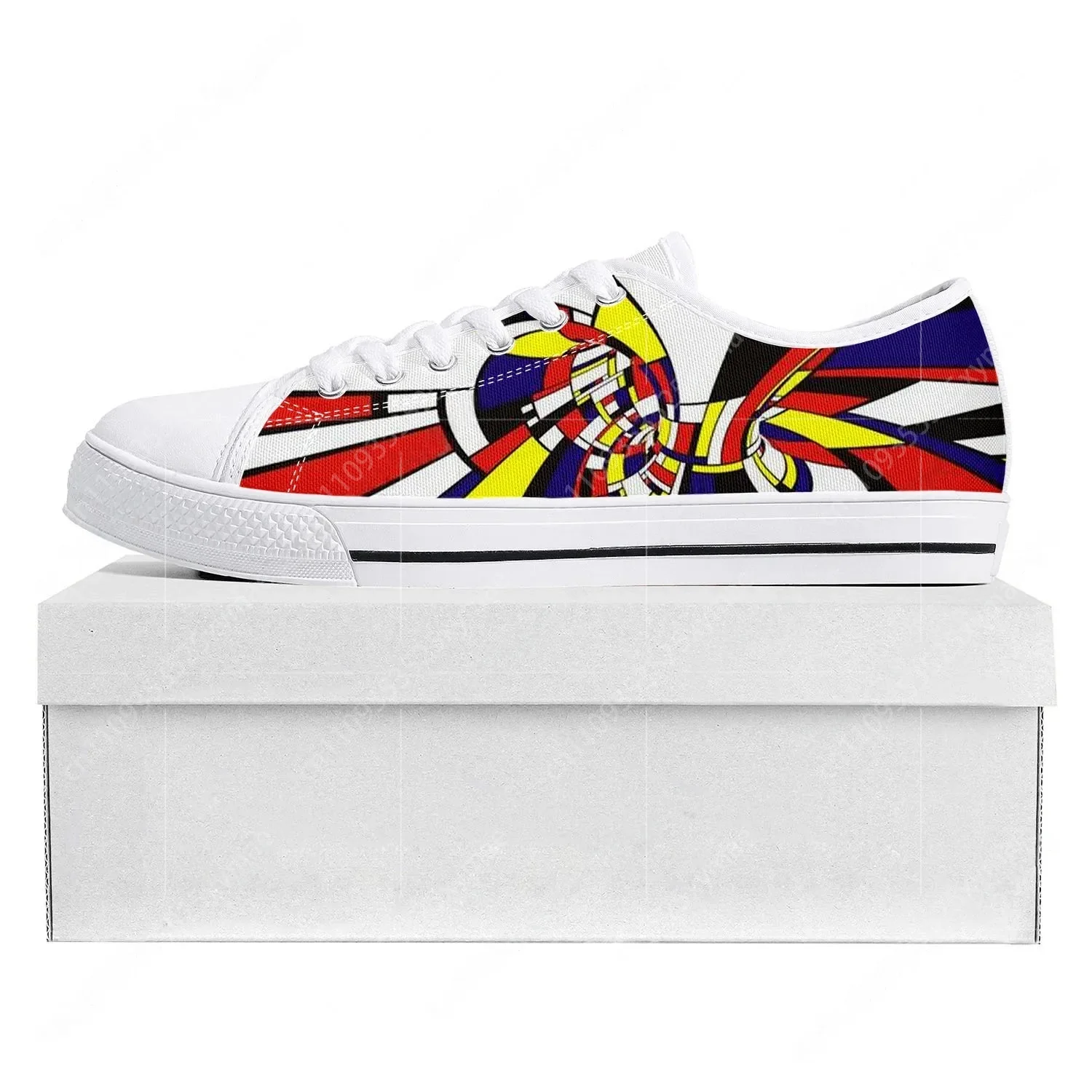 Men'S Fashion Aesthetics - Estetyczne sneakersy w stylu Mondrian, abstrakcyjne,