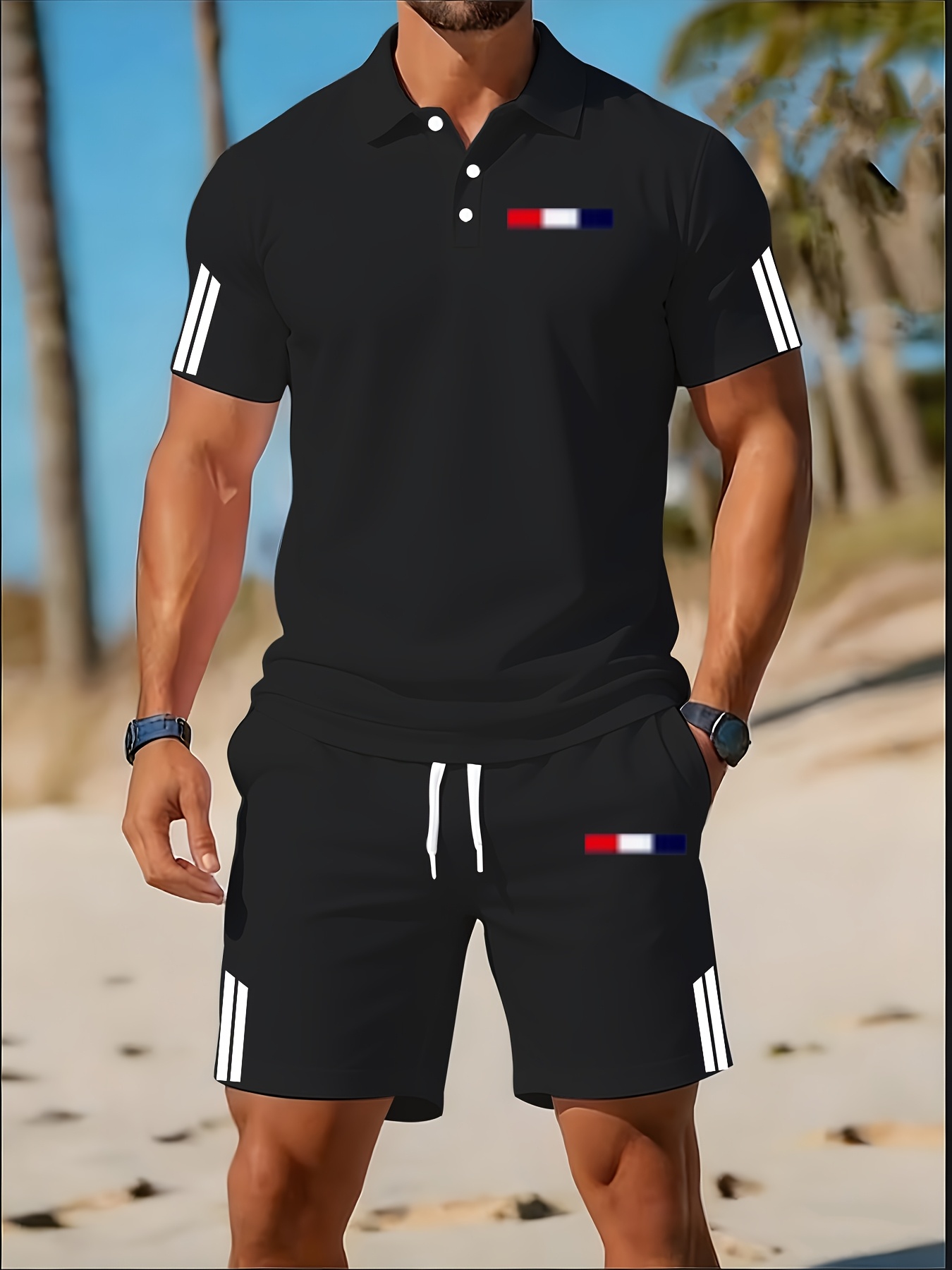 Men'S Fashion Polo Shirt - Męski zestaw polo na lato 2026