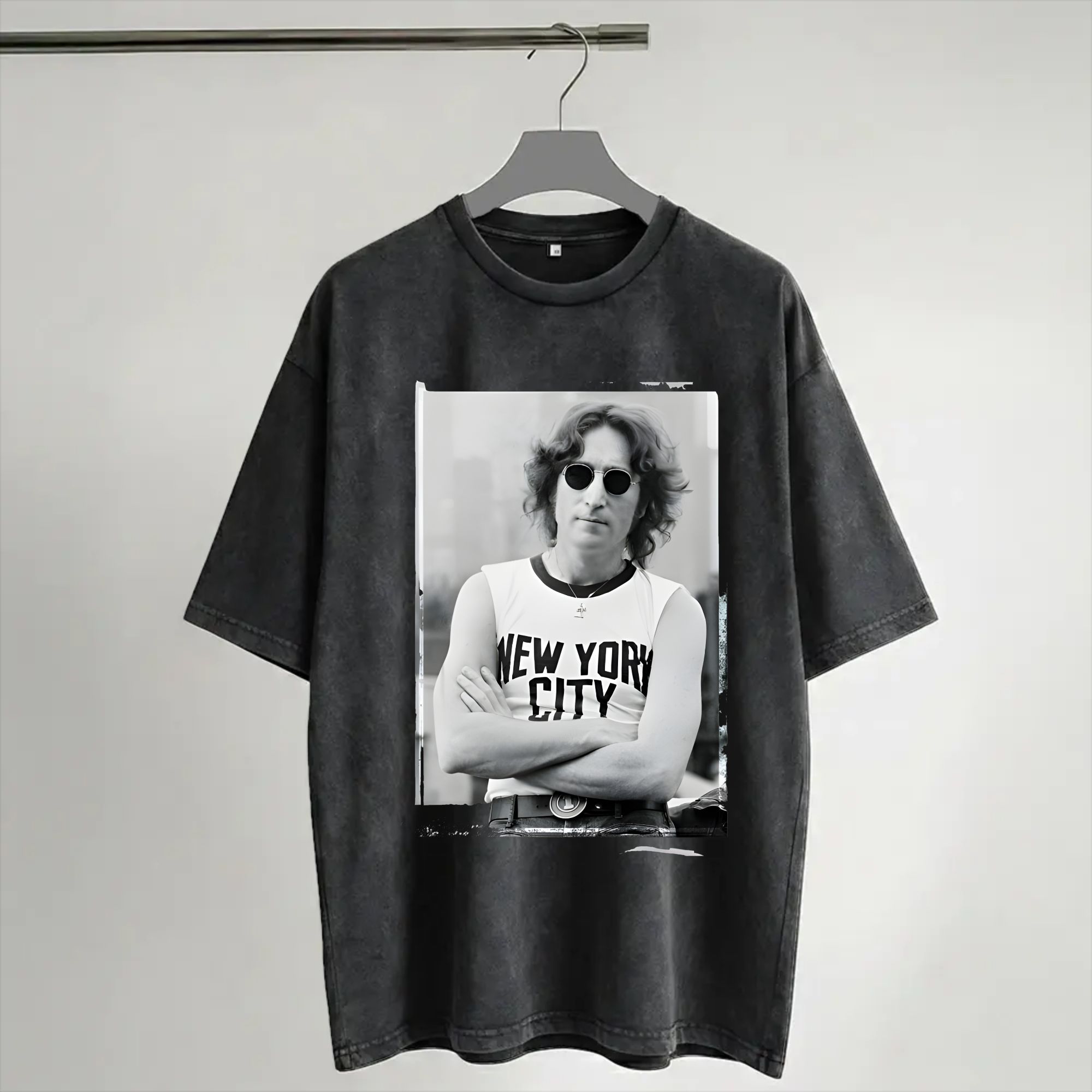 York Men'S Fashion - Koszulka Harajuku Washed Shirt John Lennon