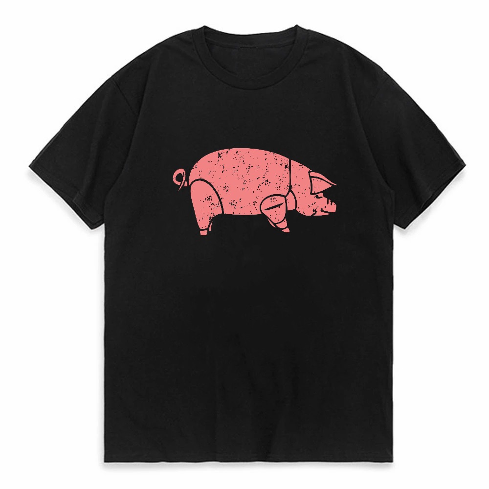 Men'S Fashion Pink Shirt - Koszulka z grafiką Pig Pink Floyd