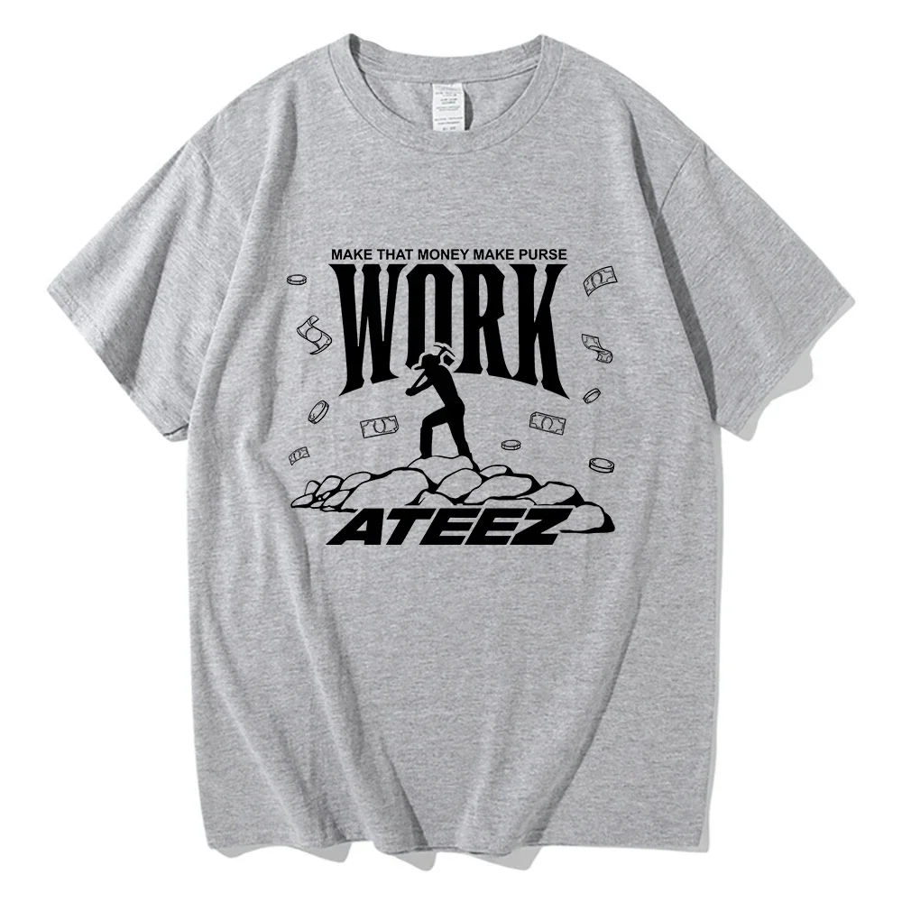 Men'S Fashion Aesthetics - Ateez Work Vector T Shirt Moda