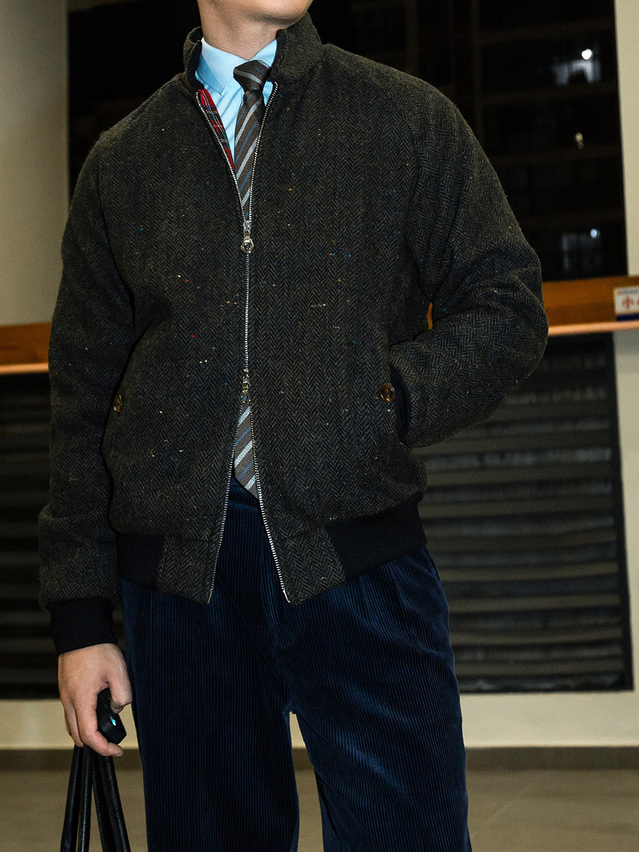 Harrington Jacket - Męska kurtka Harrington POT&CRAFTSMAN w stylu