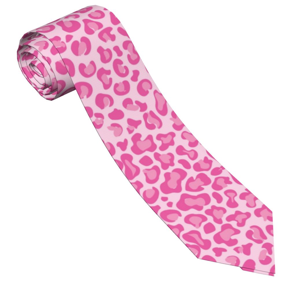 Men'S Fashion Pink Shirt - Różowe wzór w cętki krawaty Unisex