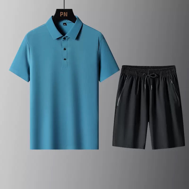 Men'S Fashion Plus - Letni Zestaw Męski: Wygodna, Oddychająca Koszulka