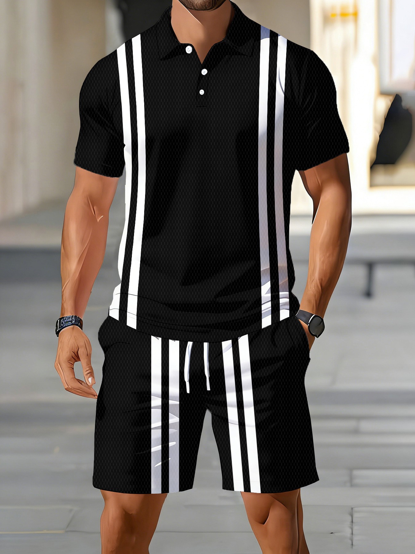 Men'S Fashion Polo Shirt - Letni zestaw męskich koszulek polo z