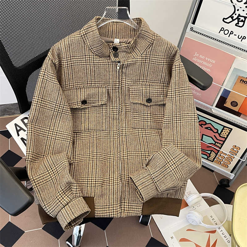 Damska brązowa kurtka w kratę  – Harrington Jacket recenzja i cena