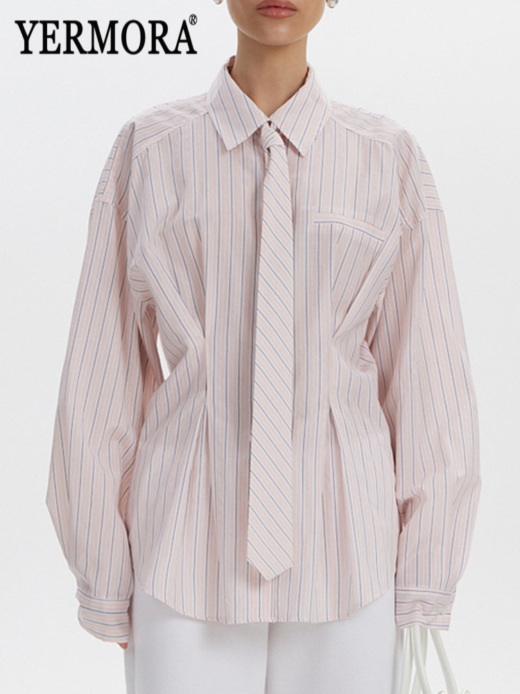 YERMORA Różowa Bluzka w Paski  – Men'S Fashion Pink Shirt recenzja i cena