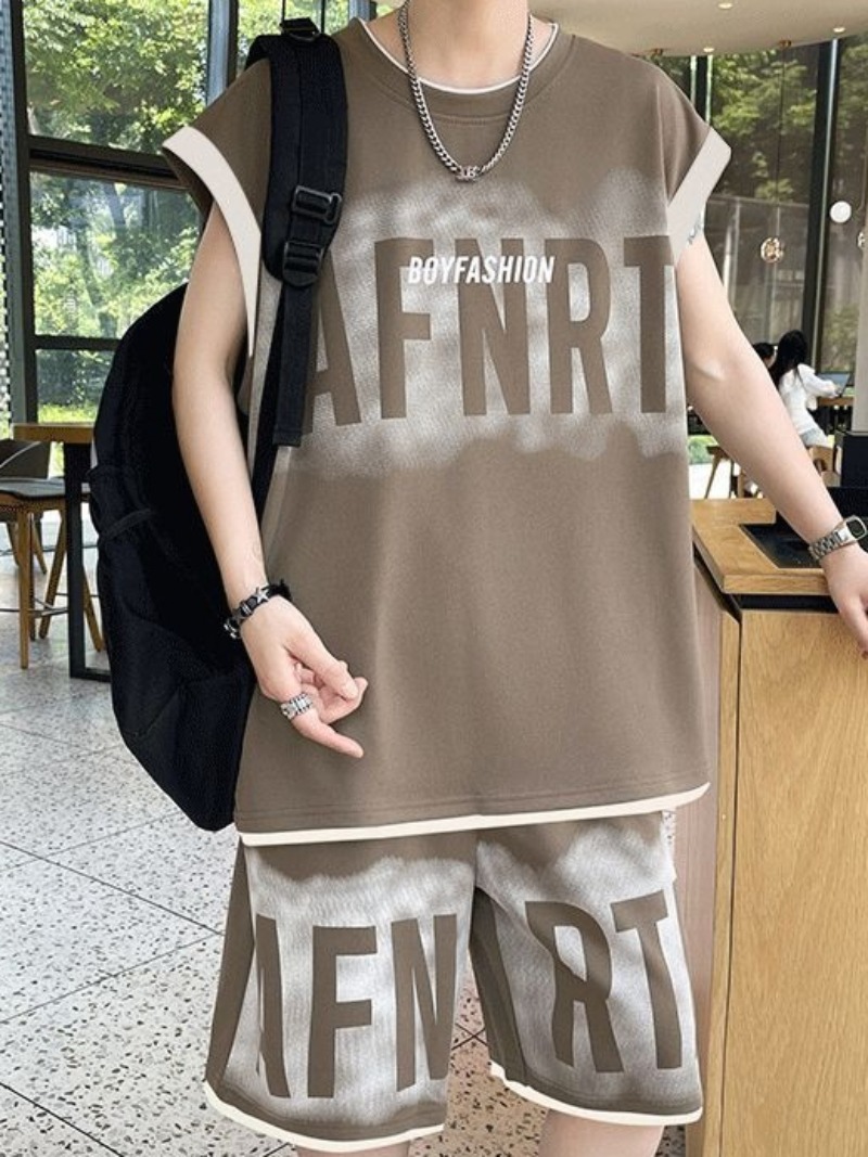 Męski letni zestaw: luźna kami – Mens Fashion Vest recenzja i cena