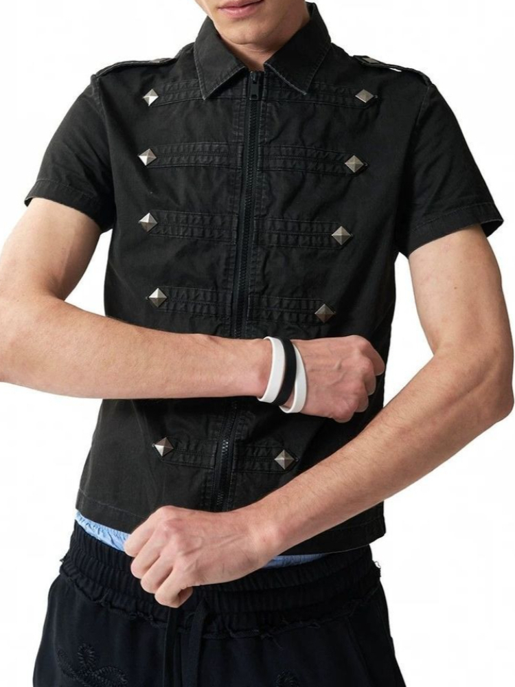 Koszule retro z nitami w stylu – Men'S Fashion Aesthetics recenzja i cena